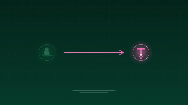 Job displacement diagram human to robot jade background loop
