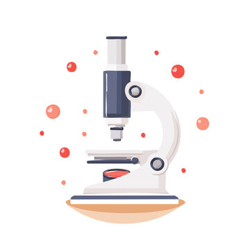 Microscope with red dots