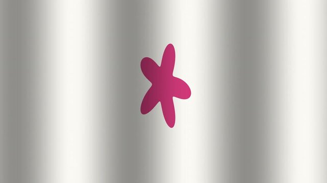 Simple pink flower design on a metallic background