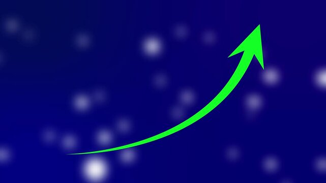 Business graph growth concept in allusive graph chart showing marketing sales profit increasing to future target. Excellent financial status of corporate business going, 4k quality graph animation.