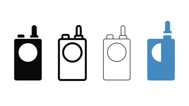 Four different colored vape electronic cigarette icons on white background
