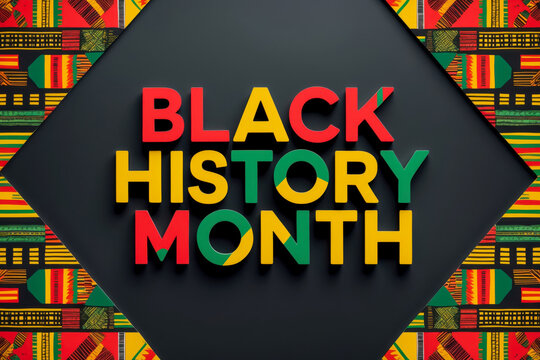 Banner poster Black African American history month, Human rights, freedom, culture AI Generative