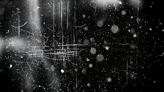 Abstract grunge film texture overlay with dust and scratches for cinematic retro video effects