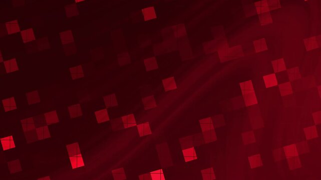 abstract dark red gradient background pixel pattern with glowing geometric square shapes, suitable for technology backgrounds, digital designs, and contemporary art projects.