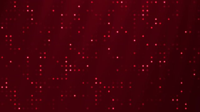 abstract dark red gradient background with a textured pattern of tiny light dots creating a glowing digital grid. Ideal for abstract designs and backgrounds.
