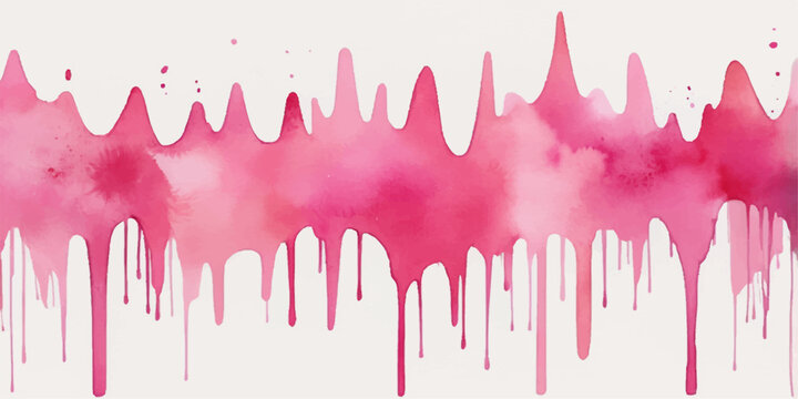 Abstract red paint background with dripping liquid, splashes and heart shapes, fluid ink texture, splatter and stain design for horror or decorative illustration