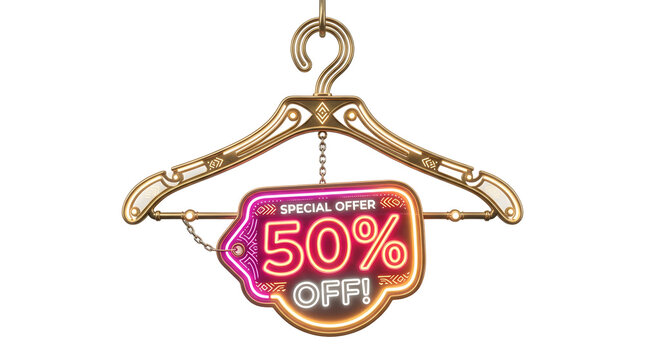 3d Clothes Hanger Large Glowing