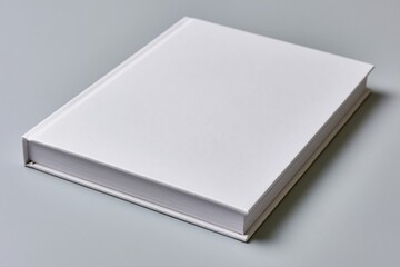 Fototapeta premium The Blank White Book in a Minimalist Studio Setting for Photography