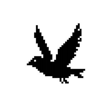 Flying bird wings silhouette vector