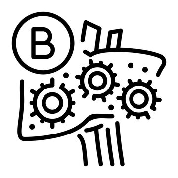 Vitamin B complex liver health icon medical-consultation