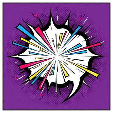 Comic Book Explosion Burst With Colorful Rays Vector Illustration