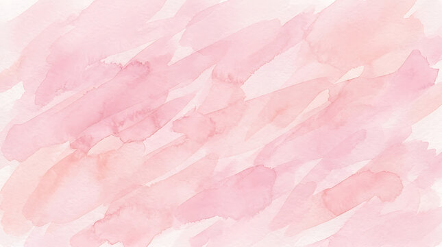 Soft pink watercolor background with delicate brush strokes creating a calming and serene artistic texture ideal for design