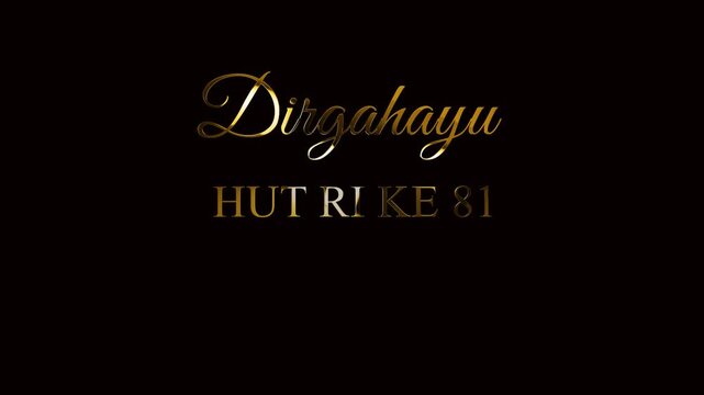 tagline animation the 81th independence day of indonesia logo
