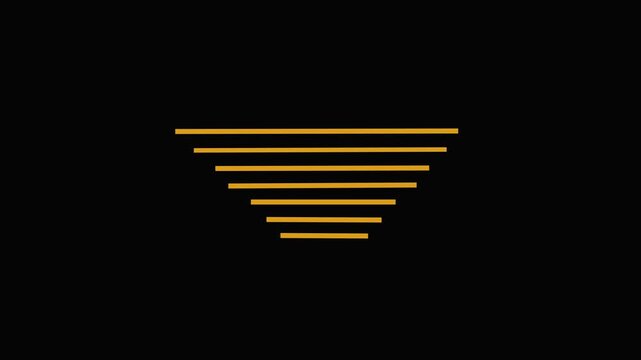 Golden Equal Sign Animation on Black Background | Glowing Equals Symbol Motion Graphics 4K