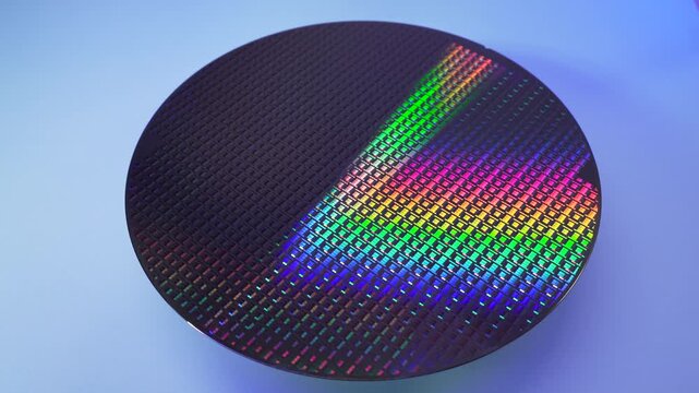 silicon wafer for manufacturing semiconductor of integrated circuit.Electronic circuit designs have been built onto the wafers using micromaching including photolithography
