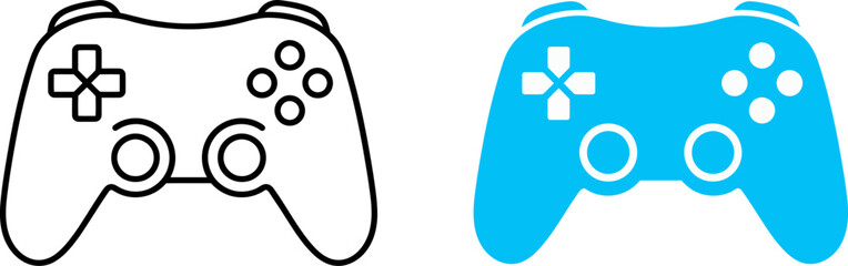 Pair of blue game controllers illustration © MD NAZRUL