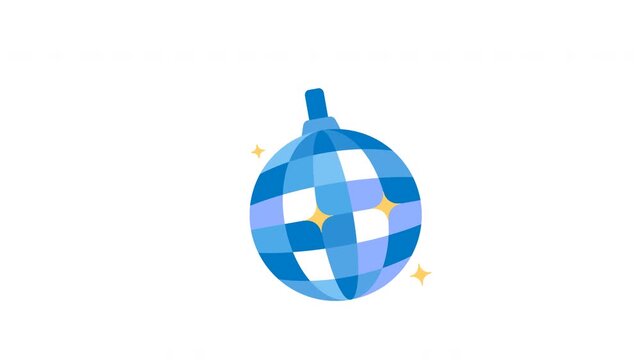 Disco ball icon animation. disco sign animated. for mobile concept and web design. vector illustration