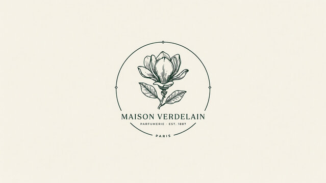 Featuring a hand drawn magnolia flower in a circle isolated on a transparent background