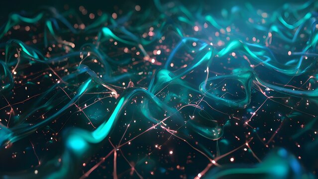 fiber optics background with lots light spots