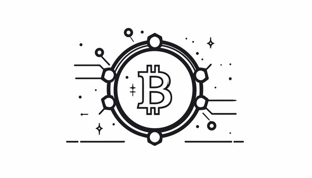 Bitcoin logo in circle design.