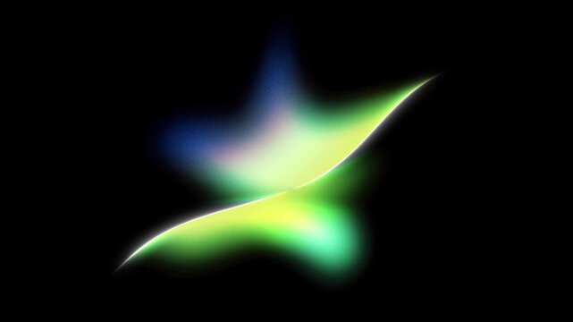 Abstract green blue gradient background, glowing curved form, cinematic light noise texture poster cover design