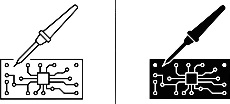Electronic circuit board soldering process concept with soldering iron tool soldering electronics assembly technology hardware engineering