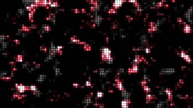Glowing red and white halftone dot pattern abstract digital background