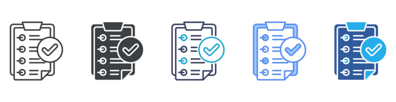 Summary icon set multiple style collection