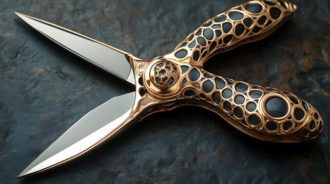 Ornate scissors with detailed handles