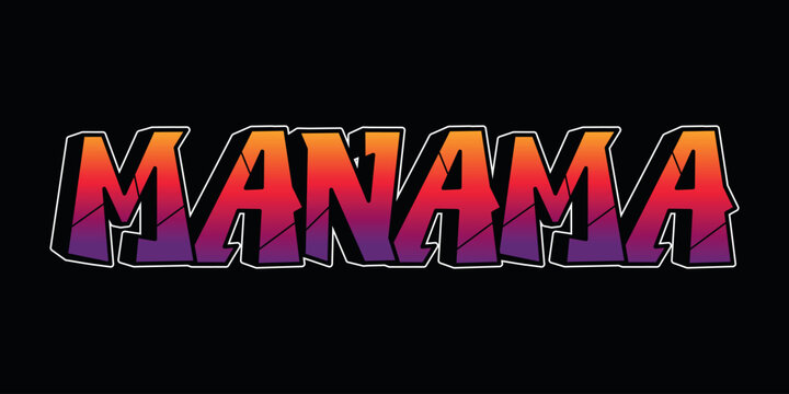 Manama Graffiti Word Art Lettering Design