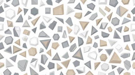 Fototapeta premium Terrazzo Pattern Background with Modern Geometric Shapes in Neutral Tones