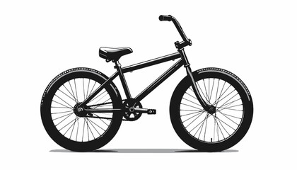 Fototapeta premium Black BMX bike with fat tires.