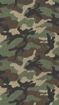 Classic Woodland Camouflage Seamless Pattern Background for Apparel and Textile Design