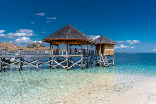 Beautiful jetty on Kelor Island, Labuan Bajo, Indonesia