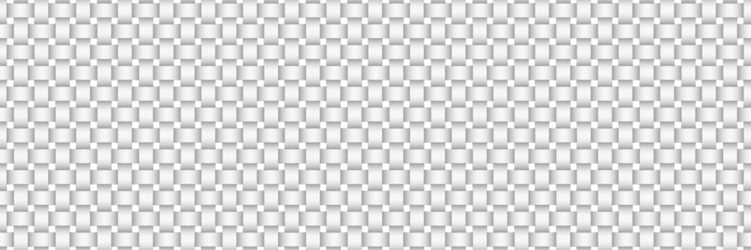 Black and white straw wicker weave rattan pattern seamless background. Minimalist monochrome cane texture backdrop for graphic design bg.