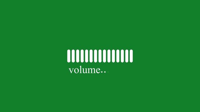 Minimalist audio sound level control widget icon motion 4 k video....