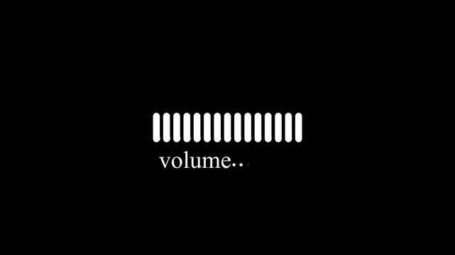 Minimalist audio sound level control widget icon motion 4 k video....
