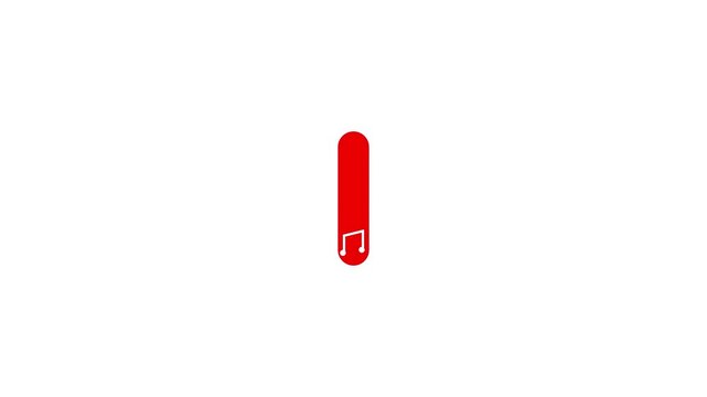 Animation of volume button on a white background.4 k video animation...