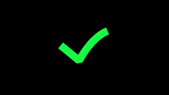 check mark on black background