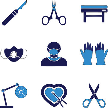 Hospital Medical Equipment & Healthcare Icons Pack