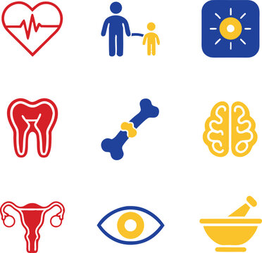 Hospital Medical Equipment & Healthcare Icons Pack