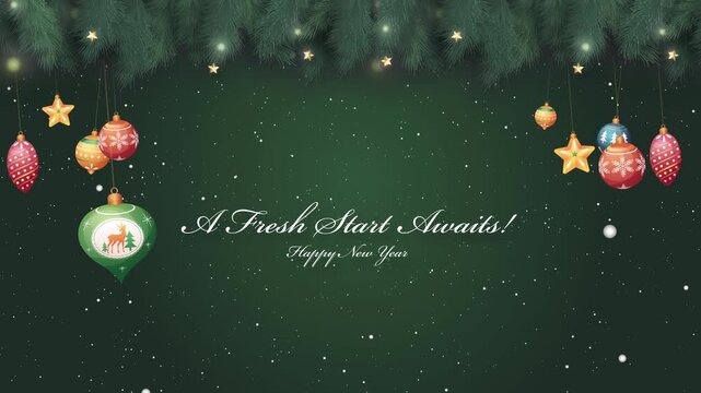 A Fresh Start Awaits! Handwrite typography Christmas Background