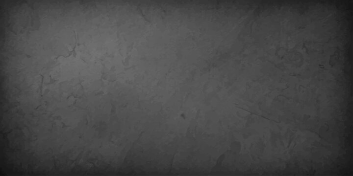 Dark grunge black concrete wall texture background with a rough scratched metal pattern surface