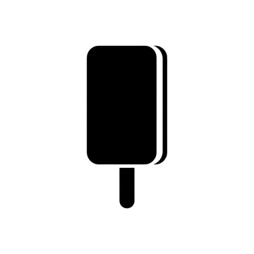 Outline template for frozen dessert popsicle ice cream bar on stick template