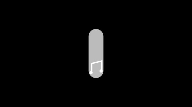 Animation of volume button on a animation 4 k video...
