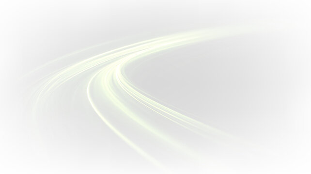 Futuristic Green Glow Streak with Flowing Motion Overlay PNG