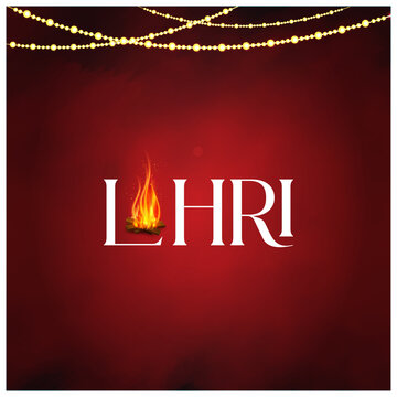 Lohri Minimal Design, Happy Lohri to All of You