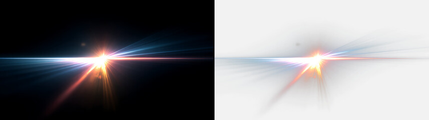 Naklejka premium Bright Optical Prism Flash with Holographic Highlights PNG
