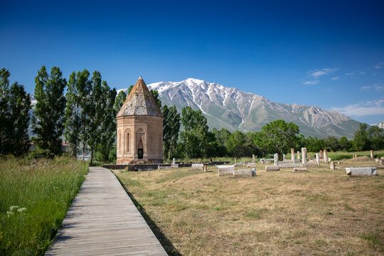Halime Hatun Tomb in Van Turkey Seljuk Era Stone Mausoleum Historic Islamic Architecture