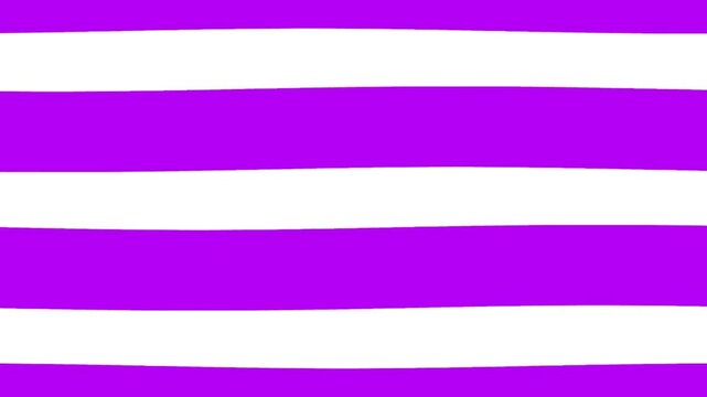 Purple and white horizontal brush stroke stripes pattern background 4K Motion video